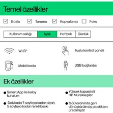 HP DeskJet Ink Advantage 2876 Kablosuz All-in-One Renkli Yazıcı, Fotokopi Makinesi, Tarayıcı, 6W7E6C