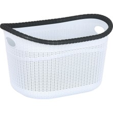 Bej Temiz Çamaşır Sepeti | Çamaşır Selesi 24 L Plastik 45 x 35