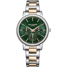 Lee Cooper LC07946.590 Gün ve Takvim Göstergeli 3 Atm Suya Dayanıklı Geçişli Kordon Metalik Renk Kadın Kol Saati