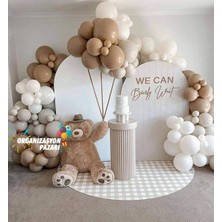 Balon Seti Fındık-Deniz Kumu-Beyaz 60 Lı Balon Zinciri Seti