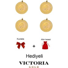 Victoria Gold 4 Adet Çeyrek Altın -Hediyeli Yeni Tarihli 2024  (Kulplu)