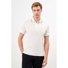 Morven  Erkek Ekru Trend Polo Yaka Dynamic Fit T-Shirt