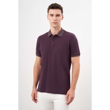 Morven  Erkek Mürdüm Trend Polo Yaka Dynamic Fit T-Shirt