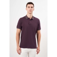 Morven  Erkek Mürdüm Trend Polo Yaka Dynamic Fit T-Shirt