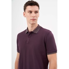 Morven  Erkek Mürdüm Trend Polo Yaka Dynamic Fit T-Shirt