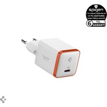 Spigen 30W USB-C Mini Adaptör - PPS / PD 3.0 Destekli Hızlı Şarj Aleti iPhone & Android & iPad & MacBook Type-C EE301 White - ACH08449