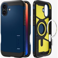 Spigen iPhone 16 Kılıf Tough Armor AI MagFit MagSafe özellikli Navy Blue - ACS08217