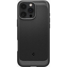 Spigen iPhone 16 Pro Kılıf Rugged Armor MagFit MagSafe özellikli Matte Black - ACS08115