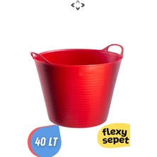 Mavi Flexy Esnek Oyuncak Sepeti - Çamaşır Sepeti - Düzenleyici 40 Lt Kırmızı-Mavi 50 x 70 20-49 L P