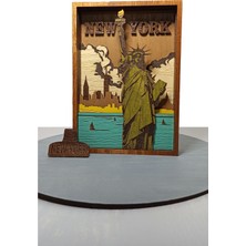Wood-X Ahşap Mdf Çok Katmanlı Özgürlük Anıtı Dekoratif Tablo