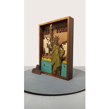 Wood-X Ahşap Mdf Çok Katmanlı Özgürlük Anıtı Dekoratif Tablo