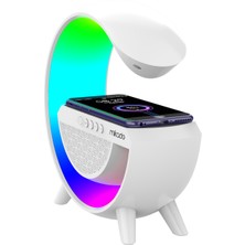 Mikado MD-G111 Rgb Işıklı Kablosuz Şarj Bluetooth Hoparlör Speaker 15 Watt Beyz 1800MAH Bt/tf/usb Wireless