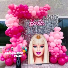 Balon Seti  Pastel Fuşya-Şeker Pembe-Makaron Pembe 100 Lü Balon Zinciri Seti