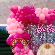 Balon Seti  Pastel Fuşya-Şeker Pembe-Makaron Pembe 100 Lü Balon Zinciri Seti