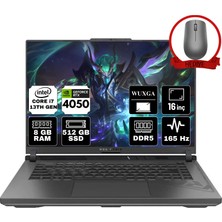 Asus Rog Strix G16 Intel Core I7 13650HX 8gb 512GB SSD RTX4050/6GB 165Hz W11P 16" Wuxga Taşınabilir Bilgisayar G614JU-N3110-A65 & Anzar Mouse