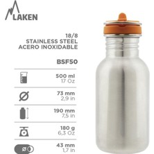 Laken  Şişe  Acero T.flow 0,5l Eco Paslanmaz Çelik