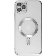 Newface Iphone 11 Pro Max Kılıf Kross Magneticsafe Kapak - Gümüş 13