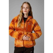 Kadınlar İçin Ellesse Turuncu Fermuarlı Kapüşonlu Sweat EF162-ORD Konforlu ve Şık Tasarım