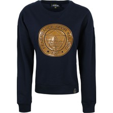 Fenerbahçe Kadın Eşofman 38 Beden Lacivert Trıbun Simli Jel Logolu Tasarım