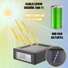 Solar Güneş Enerjili Çift Taraflı Dekoratif LED Aplik Bahçe Duvar Veranda Merdiven Aydınlatma Lambası