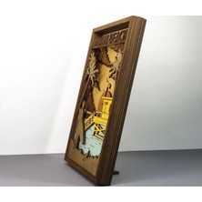 Wood-X Ahşap Mdf Çok Katmanlı Miami Beach Dekoratif Tablo