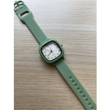 Quartz Retro Minimal Vintage Deri Kordon Kadın Kol Saati Silikon Model