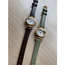 Quartz Retro Minimal Vintage Deri Kordon Kadın Kol Saati Kelebek Model