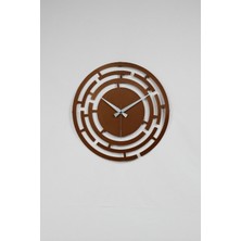 Mediterian Modern metal labirent duvar saati, 40x40 cm, şık bakır renk ile tarzınızı tamamlar