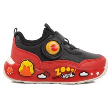 Pepino 1739-B Siyah-Kırmızı Unisex Çocuk Cırtlı Sneaker