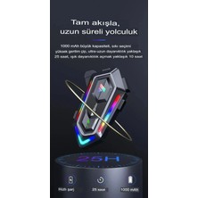 Enshall Y20 Max 2 Kişi Bağlantılı Rgb Işıklı 1000MAH Bluetooth Motosiklet Kask Kulaklık Intercom Seti