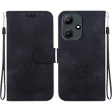 SZY Mall Infinix Sıcak Flip Manyetik Kickstand Kabartma Lotus Çiçek Için Flip Case (Yurt Dışından)