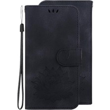 SZY Mall IPhone 14 Için Flip Case Pro Kabartma Lotus Çiçek Cüzdan Manyetik (Yurt Dışından)