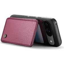 SZY Mall Google Piksel 9 Için Flip Case Rfıd Engelleme Kart Tutucu Kickstand Pu Ince (Yurt Dışından)