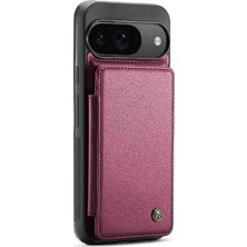 SZY Mall Google Piksel 9 Için Flip Case Rfıd Engelleme Kart Tutucu Kickstand Pu Ince (Yurt Dışından)