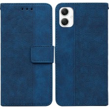 SZY Mall Samsung Galaxy A06 Cüzdan Kapak Premium Pu Deri Geometrik Için Flip Case (Yurt Dışından)