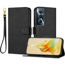 SZY Mall Realme C65 4g Için Telefon Kılıfı Cüzdan Flip Folio Pu Deri Litchi Desen (Yurt Dışından)