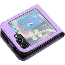 SZY Mall Samsung Galaxy Z Flip 6 Için Flip Case Kart Yuvası Standı ile Pu Deri Flip (Yurt Dışından)