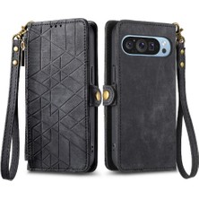 SZY Mall Google Piksel 9 Pro Xl Flip Kapak Için Flip Case Darbeye Basit Iş (Yurt Dışından)