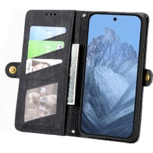 SZY Mall Google Piksel 9 Pro Xl Flip Kapak Için Flip Case Darbeye Basit Iş (Yurt Dışından)