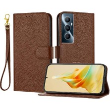 SZY Mall Realme C65 4g Için Telefon Kılıfı Cüzdan Flip Folio Pu Deri Litchi Desen (Yurt Dışından)