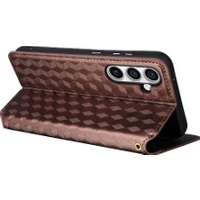 SZY Mall Samsung Galaxy S24 Fe Pu Deri Cüzdan Manyetik Kapatma Için Flip Case (Yurt Dışından)