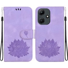 SZY Mall Infinix Sıcak Flip Manyetik Kickstand Kabartma Lotus Çiçek Için Flip Case (Yurt Dışından)