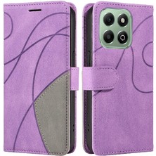 SZY Mall Onur X6B Dikiş Renk Deri Cüzdan Için Flip Case Kickstand Flip Kitap (Yurt Dışından)