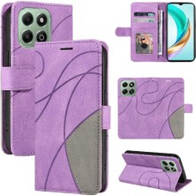 SZY Mall Onur X6B Dikiş Renk Deri Cüzdan Için Flip Case Kickstand Flip Kitap (Yurt Dışından)