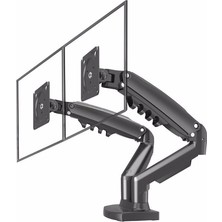 Ayt Vontech F160  MNT02 17-27 Amortisörlü Stand Çift Kol LCD / LED Monitör Tutucu Stand Askı Aparatı