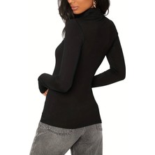 Oceans Butik Siyah Yarım Balıkçı Atlet Boy Parmak Geçmeli  Body Darkalıp Interlok Penye Kumaş Spor Body