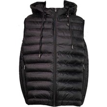 Campione 3429801 Erkek Kapşonlu Yelek Black