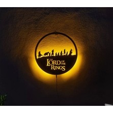 The Eba Design Tablo Marketi Yüzüklerin Efendisi Tablosu, The Lord Of The Rings, Işıklı Duvar Dekor Ahşap