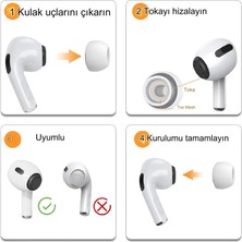 Airpods Pro 2.Nesil ve Pro Nesil İle Uyumlu Yedek Kulak Uçları