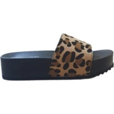 Pantofole Yüksek Taban Leopar Terlik